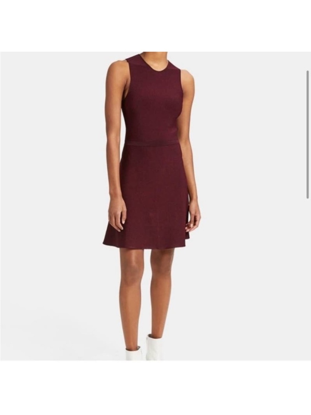 NWT Theory Bordeaux Flare Knit Fit and Flare Dress Size: Medium